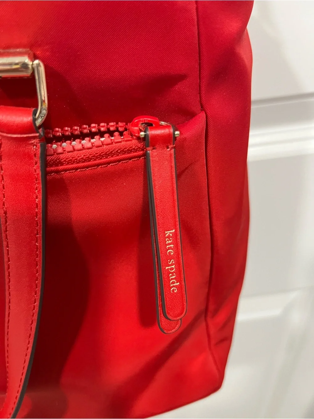 Kate Spade Red Convertible Shoulder Tote Bag